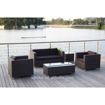 DE- (145) móveis de vime sofá simples de 4 lugares design sofá set